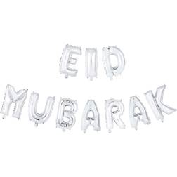 Ballonguirlande Eid Mubarak Sølv