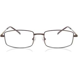 SmartBuy Collection Herren Rectangle Vollrand Metal Braune Brillen