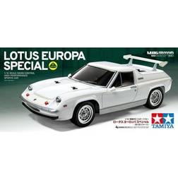 Tamiya 58698 1:10 Lotus Europa Special (M-06) -fjärrstyrd bil, fordon, modelltillverkning, montering, hobby, RC byggsats, olackerad