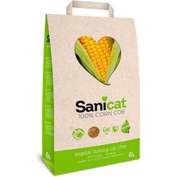 Sanicat - Lettiera Per Gatti In Tutolo Di Mais Riciclato Formato 6 L