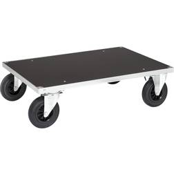 Konga Mekaniska mek KM531 zinc plated platform truck, standard model, LxW 1000 x 700 mm, 2 swivel castors with stops, 2 fixed castors