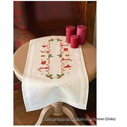 VERVACO (3PL) Stamped Cross Stitch Christmas, Cotton, ca. 40 x 100 cm 16"x 40"