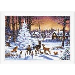 Letistitch Broderikit Billede Jul i skoven