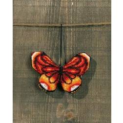 Permin Stickpackung Dekoration Schmetterling Rot