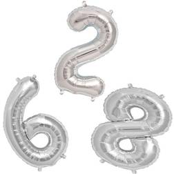 Northstar 00094 Number 0 Foil Mylar Balloon, Silver