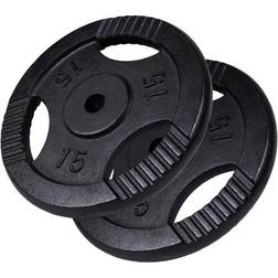 Gorilla Sports Vægtskiver TRIGRIP 2x15kg Pakke 30 kg
