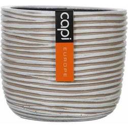 Capi Planter ball Rib 14x12 ivory