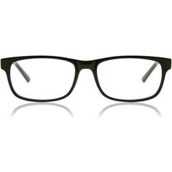 SmartBuy Collection De Vue Cerclée Oval Plastique Noires Homme Lumière Bleue (Seulement Monture)