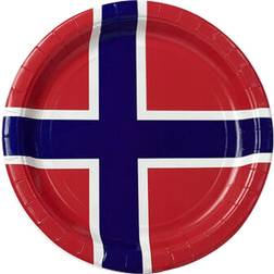 Paptallerkener Norge 8-stk