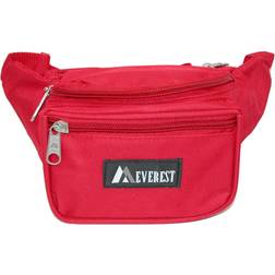 Everest Fabric Multi Pocket Fanny Waist Pack Red one size