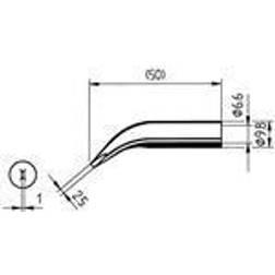 Ersa Loddespids 0832WD bøjet 2,5MM