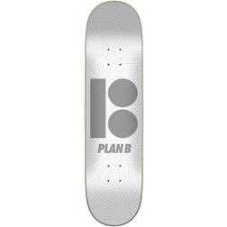 Plan B Skateboard Deck Team Texture (Hvid) Hvid/Grå 8"