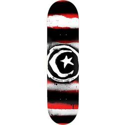 Komplet Skateboard Foundation Star & Moon (Distressed) Rød/Hvid/Sort 8"