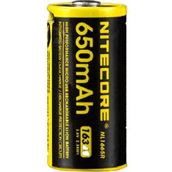 NiteCore NL1665R Genopladeligt 16340 batteri 650 mAh Med direkte micro-USB indgang