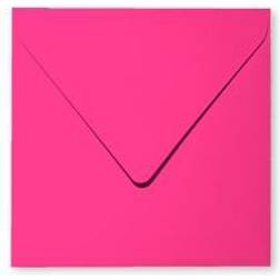 Clairefontaine 5578C Un paquet de 20 enveloppes Pollen gommées 14x14 cm 120g, Fuchsia
