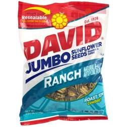 David Sunflower Seeds Ranch Flavor, 12 Bags/Box