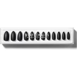 Static Nails Almond Pop-On Reusable Manicure Set Rack - CAVIAR