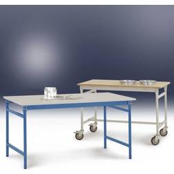 Manuflex BB3029.7035 Table dappoint STATION stationnaire avec plateau de table PVC gris clair RAL 7035, L x P x H 1000 x 800 x 780 mm gris clair (RAL 7035)