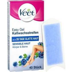 Veet Hårfjerning Warm- & Kaltwachs Koldvoksstrips sensitiv hud 40 Stk.