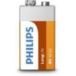 Philips LONGLIFE – 1-foliepaket 6F22 (E) 9 volt utan EAN klistermärke