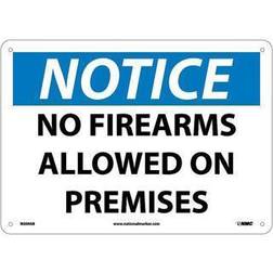 Marker Notice Signs; No Firearms Allowed Premises 10X14 .040