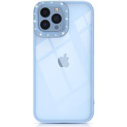 Kingxbar Sparkle Series case iPhone 13 Pro with crystals case back cover blue