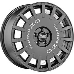 OZ Rally Racing Dark Graphite Silver Lettering 7x17 5/108 ET45 B75