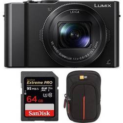 Panasonic LUMIX LX10 4K 20.1MP Digital Camera with 24-72mm Lens (Black) Bundle