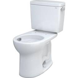 Toto Drake 1.28 GPF Round Bowl Toilet w/RH Flush, 17-3/16"W x 26-3/8"D x 30-1/8"H,Cotton