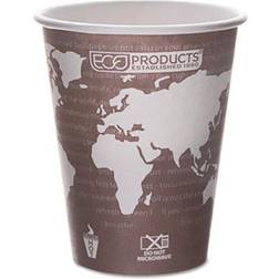 World Art Renewable/Compostable Hot Cups, 8 oz, Plum, 50/Pack