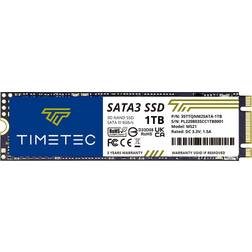 Timetec 1TB SSD 3D NAND QLC SATA III 6Gb/s M.2 2280 NGFF Read Speed Up to 510MB/s SLC Cache Performance Boost Internal Solid State Drive for PC