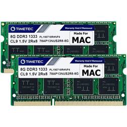 TIMETEC Timetec Hynix IC 16GB KIT(2x8GB) Compatible for Apple DDR3 1333MHz PC3-10600 for Early/Late 2011 13/15/17 inch MacBook Pro, Mid 2010 Mid/Late 2011