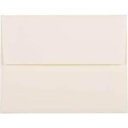 Jam Paper Â A2 Strathmore Invitation Envelopes, 4.375 x 5.75, Natural White Linen, 50/Pack (99761I) tural White