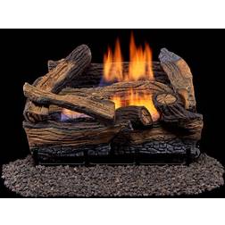 Duluth Forge Ventless Dual-Fuel Gas Log Set Split, 30,000 BTU, Remote Control, 210047