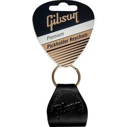 Gibson Premium Leather Pickholder Keychain Black