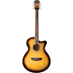 Washburn Festival Series EA15ATB Mini Jumbo AE Guitar, All Tobacco Burst