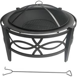 Accents 35 W Steel Round Wood Fire Pit