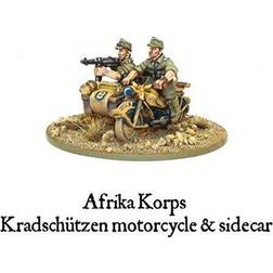 Warlord Games Bolt Action: Afrika Korps Kradschutzen motorcycle and sidecar (Eng)
