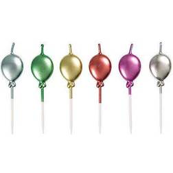 Unique Party 19991 Metallic Balloon Pick Birthday Candles, Pack of 6