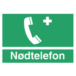 Nødtelefon Efterlysende plast 148 x 210 mm