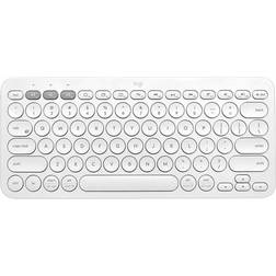 Logitech K380 Multi-Device Bluetooth Keyboard Clavier QWERTY Espagnol Blanc Cassé