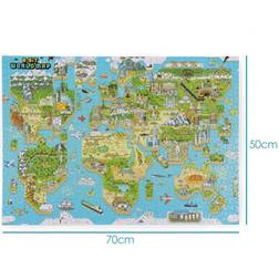 Bopster 8-bit World Map Pixel Jigsaw Puzzle 1000Pcs