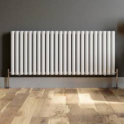 Duratherm Designer Radiator Horizontal White Oval Column Rads Double Panel
