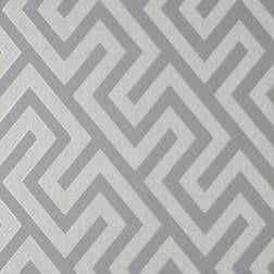 Fine Decor Larson Geometric Grey Silver Wallpaper Grey/Silver