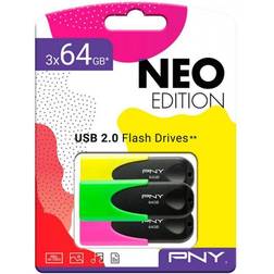 PNY "USB-minne 64 GB (3 uds)