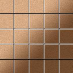 Alloy Mosaic tile massiv metal Titanium Amber brushed copper 1.6mm thick ALLOY Century-Ti-AB