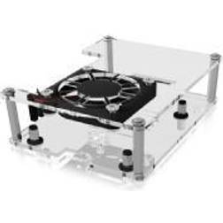 RaidSonic Technology Raspberry Pi 4 Boîtier avec Ventilateur, Transparent et sans Cadre en Acrylique avec dissipateur de Chaleur, Raspberry Pi 3, Raspberry Pi Zero