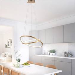 Leuchten Direkt Circle LED-hængelampe gylden Pendel 50cm