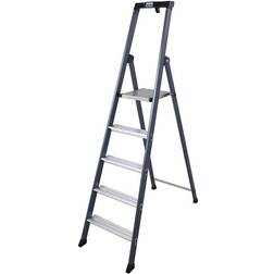 Krause Aluminium step ladder, anodised, 5 steps