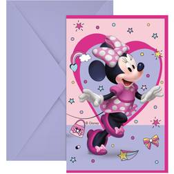 6 Invitations Minnie Junior